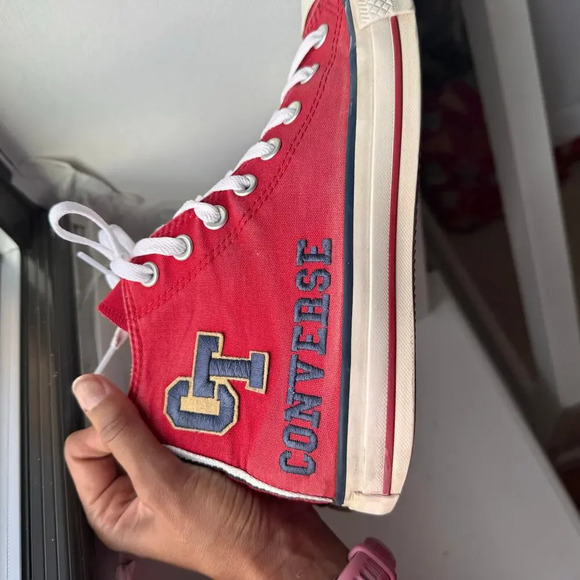 Rare Converse Chuck Taylor All Stars Red men’s high Top size 40 made in Brazil - Picture 8 of 11